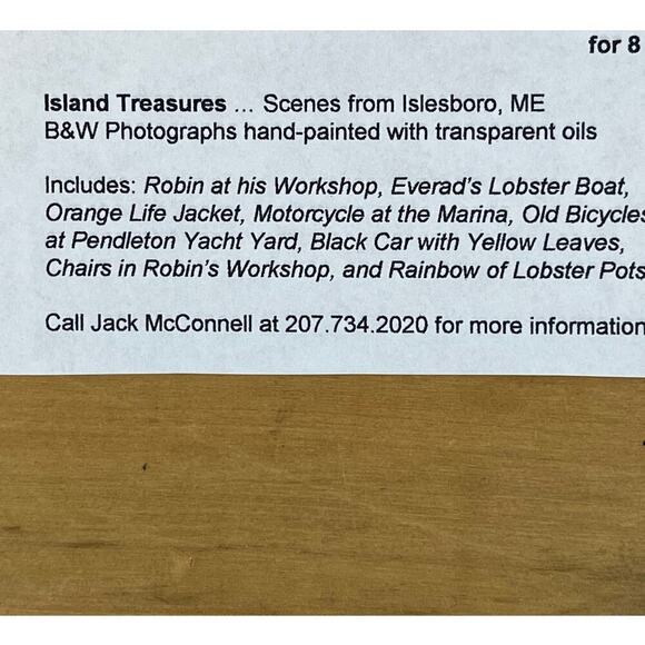 8 Hand Painted Jack McConnell Photograph Blank Note greetingCards.Boats,lobsters - Picture 5 of 5